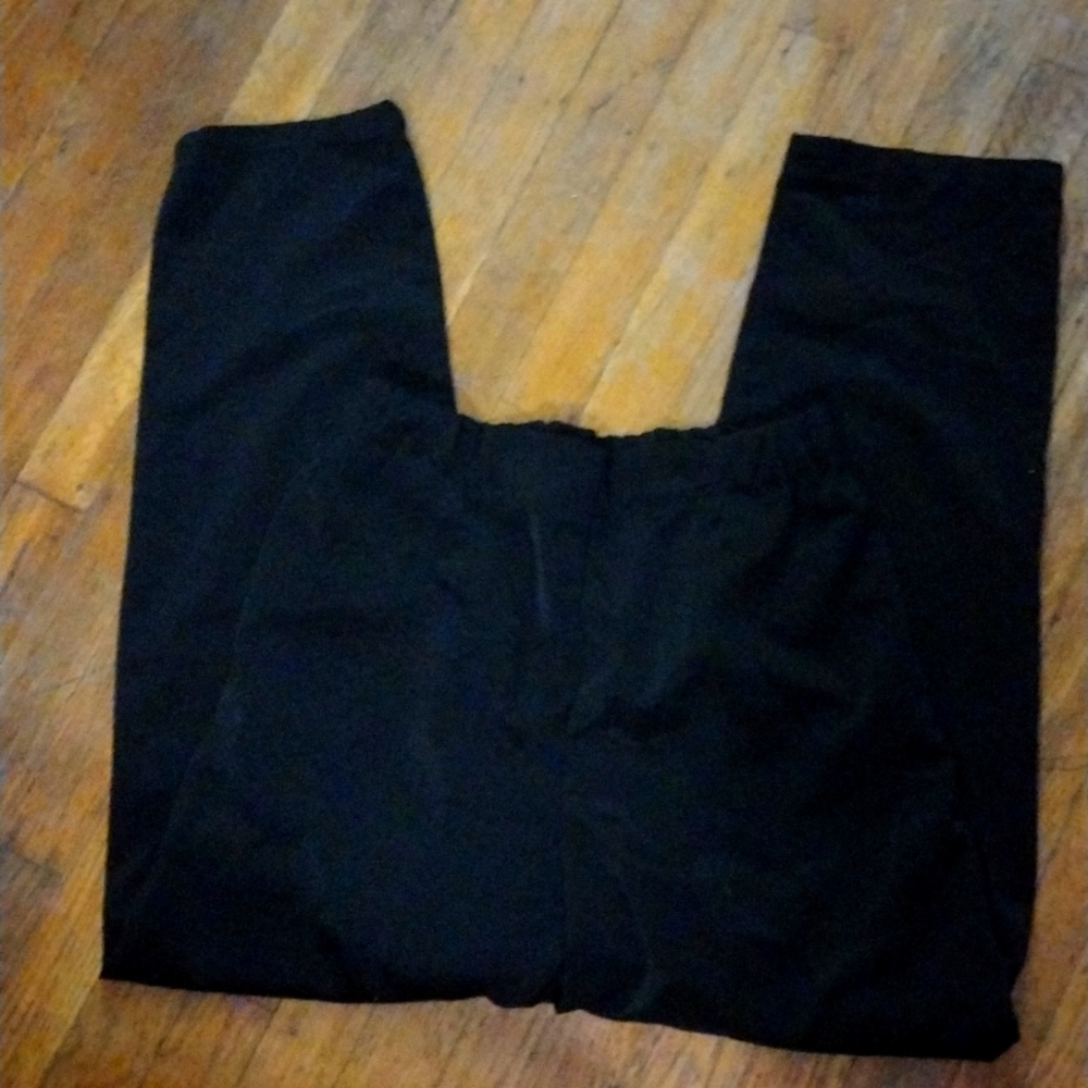 Unk Black Pull Up Pants with Side Pockets Stretch Waist Size S